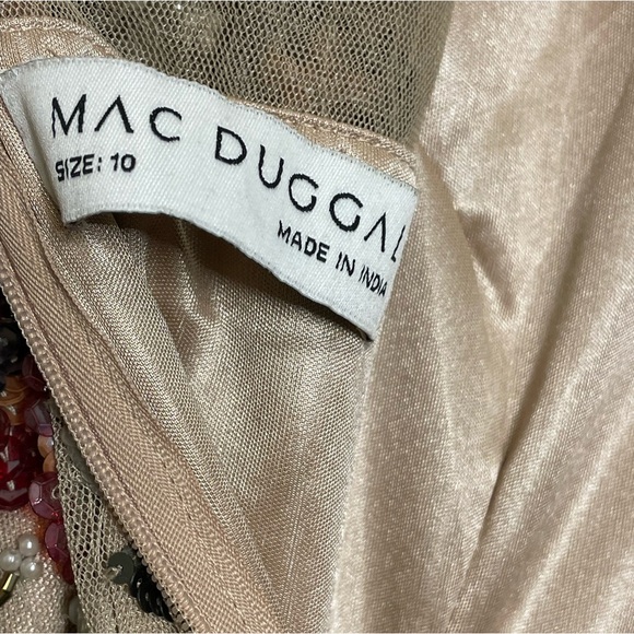 Mac Duggal Floral Appliqué Long Sleeve Illusion Gown - Picture 11 of 11